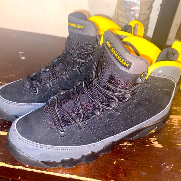 Jordan Shoes Jordan 9 Retro Dark Charcoal University Gold Poshmark